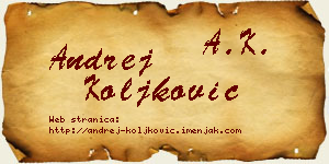 Andrej Koljković vizit kartica